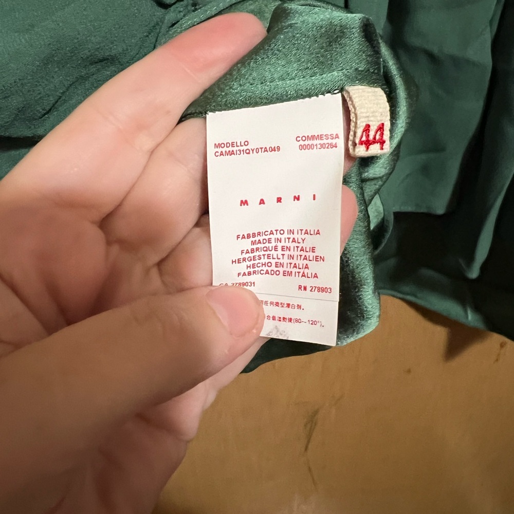 Marni Green Ruched Top - Picture 4 of 7